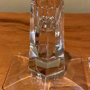 ONE Vintage Tiffany & Co. Frank Lloyd Wright FDN Crystal Candlestick Holder